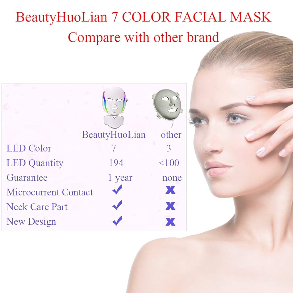 Amazon.com : FAZJEUNE 7 Color LED Mask, Facial Mask LED 7